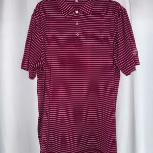 Peter Millar Burgundy Striped Polo Shirt
